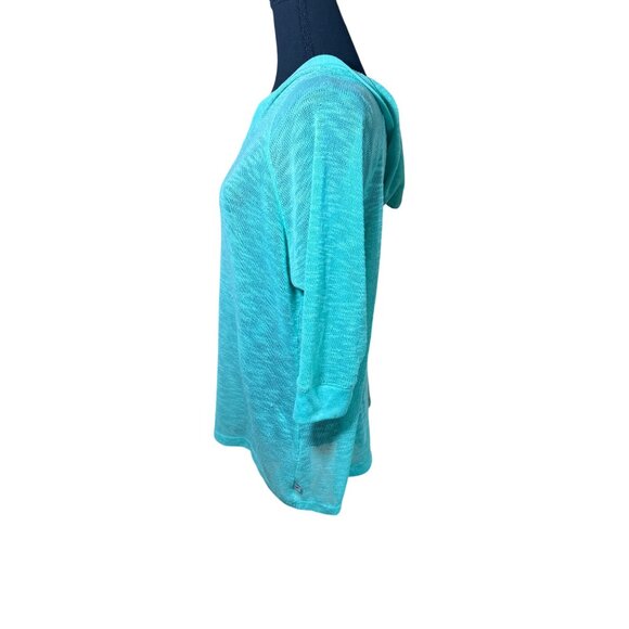 Hollister Y2K New Preppy LIght Weight Sky Blue Semi Sheer Sweater hoodie Women M - Picture 2 of 8